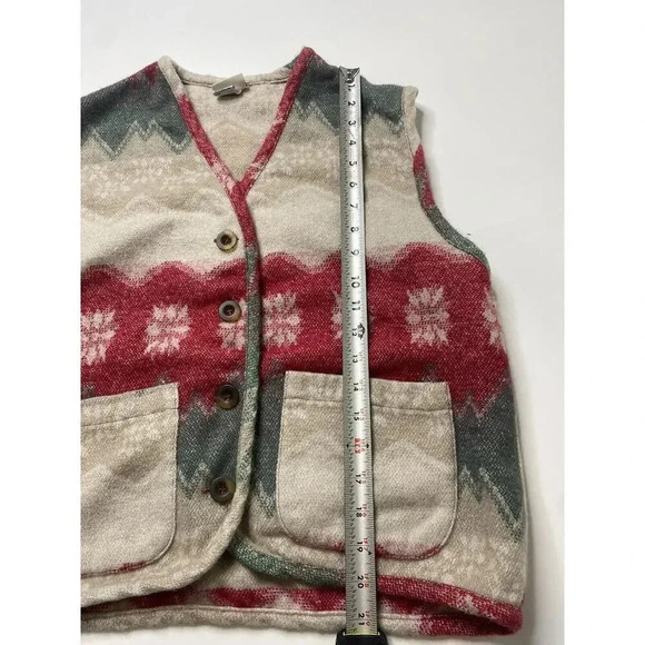Vintage Cardigan Vest Size Medium Wool Blend Womens Knit Button Close SKOOZI - Picture 5 of 8